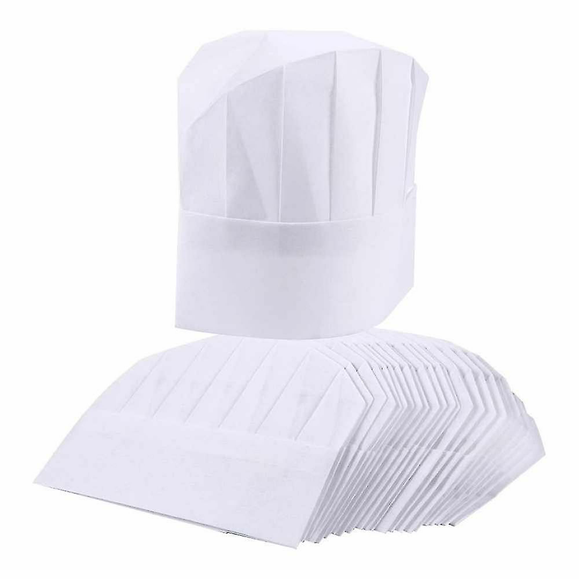 Paquete de 4 u 8 gorros de chef para cocina, gorra de chef ajustable para  servicio de alimentos, redes para el cabello, reutilizables, lavables, de