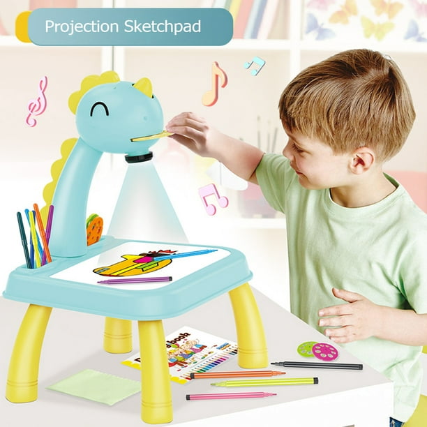 Comprar Proyector Led para niños, mesa de dibujo artístico, juguetes para  niños, tablero de pintura, escritorio, manualidades, herramientas  educativas de aprendizaje, juguete para niña
