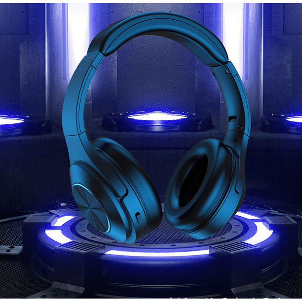 HROEENOI JZ02 - Auriculares Bluetooth con cancelación activa de ruido,  auriculares inalámbricos sobre la oreja con micrófono CVC 8.0, auriculares  de