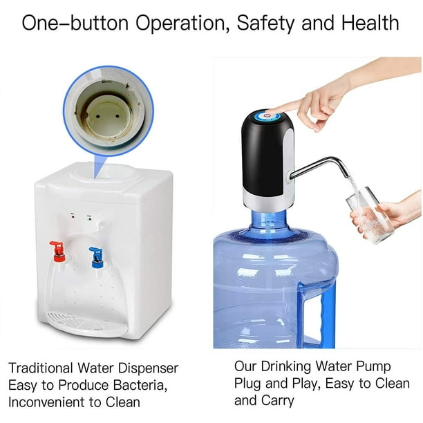 Dispensador de agua para botella de 5 galones, dispensador de agua  inteligente de 7 niveles para botellas universales, bomba de agua portátil  de