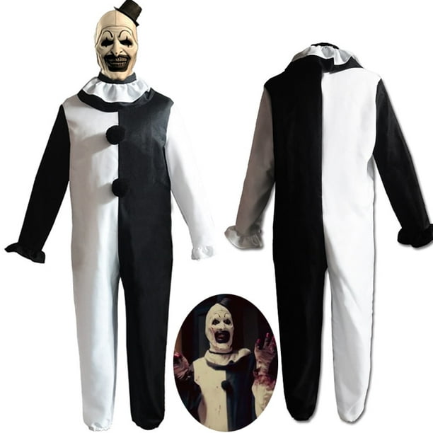 Disfraz de Cosplay de payaso Joker de la película Terrifier, Mono Blanco y  negro de terror, traje de BANYUO