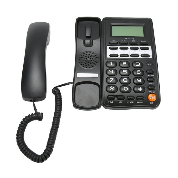  Teléfonos fijos para el hogar, teléfono con cable, teléfono  fijo con cable con altavoz para personas mayores, botones extragrandes,  teléfono integrado de identificación de llamadas con bloqueo de llamadas  para el