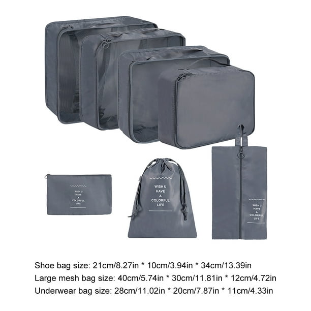 Bolsas De Almacenamiento De Viaje Bolsa de maquillaje de viaje bolsa de  almacenamiento de equipaje impermeable para sábanas ropa interior (gris)