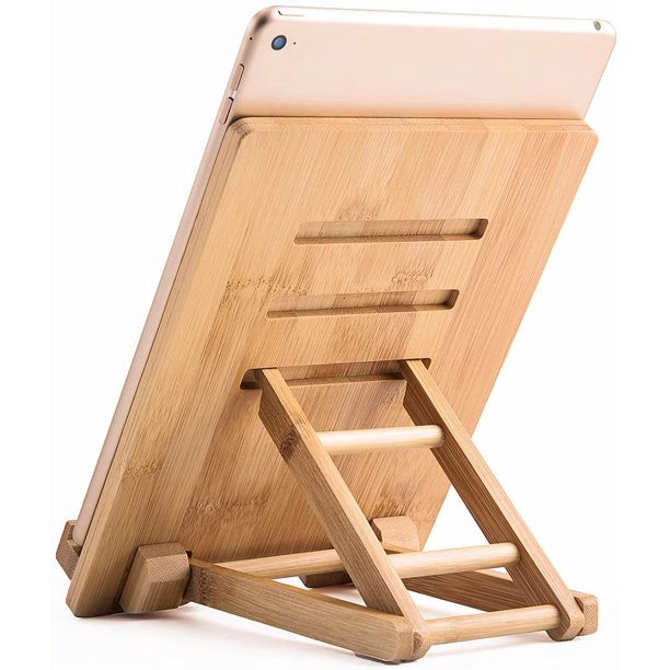 Mesa plegable, soporte ajustable de madera, bambú. Mesa portátil para  ordenador, ipad o sopor…