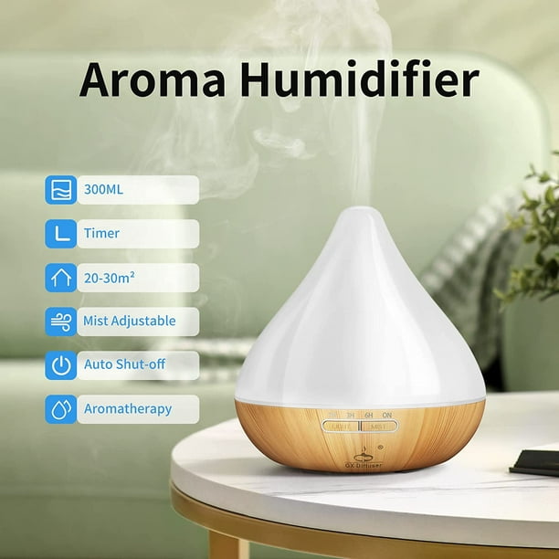 Aromaterapia Difusor Ultrasónico De Aceites Esenciales Humidificador Luz  LED 300