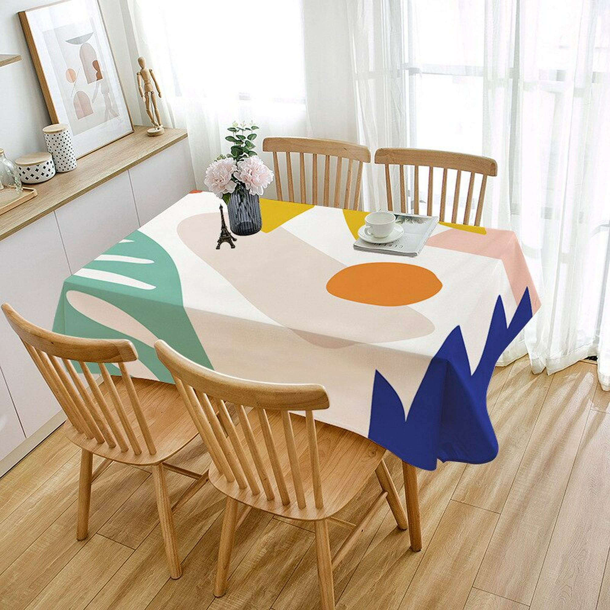 Mantel impermeable para mesa, manteles rectangulares nórdicos, mantel  redondo, cubierta de mesa antideslizante para decoración de boda, mesas de