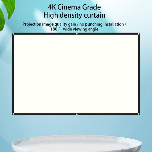Comprar Pantalla de proyector portátil HD 16:9, pantalla de proyección de  vídeo sin marco, plegable, montada en la pared, para cine en casa,  películas de oficina