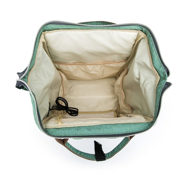 Mochila para pañales, bolsa de pañales de viaje grande multifunción con  cambiador y puerto de carga USB para mamás papás, bolsa de bebé unisex