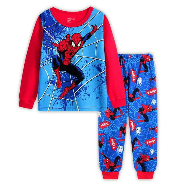 llave inglesa vergüenza Tamano relativo Marvels Spiderman Anime Kids Pijamas Set Niños Ropa de dormir Pijamas de dibujos  animados Pijamas Ba zhangyuxiang CONDUJO | Walmart en línea