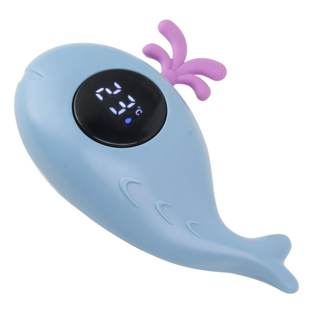 Termómetro de agua de baño para bebés – Termómetro digital de temperatura  del agua de hipopótamo y bañera de ballena, alarma intermitente silenciosa