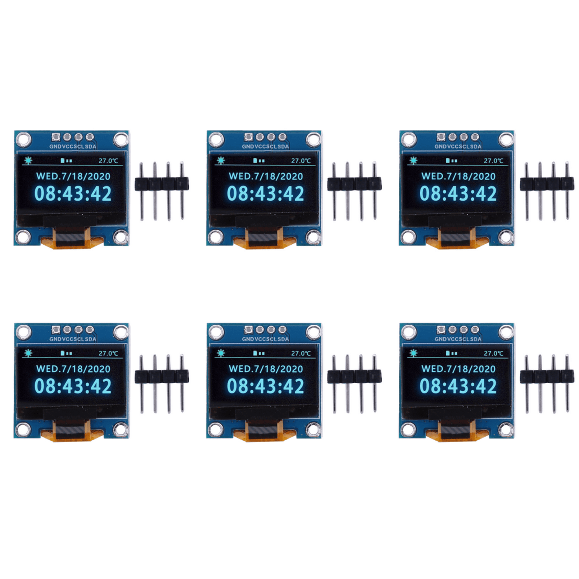 Módulo OLED de 0,96 pulgadas, controlador IIC 128x64 SSD1315 de 4 pines ...