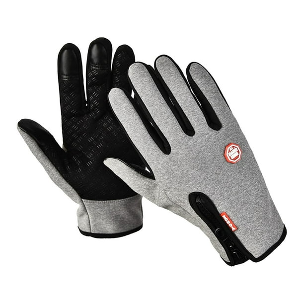 Guantes térmicos de invierno para hombre, pantalla táctil, guantes con  forro resistente al agua Negr jinwen Guantes de ciclismo de invierno