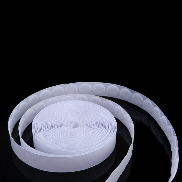 500 piezas de velcro redondo de 20 mm de diámetro, hebilla / cinta de velcro  / hebilla a presión Abody blanco