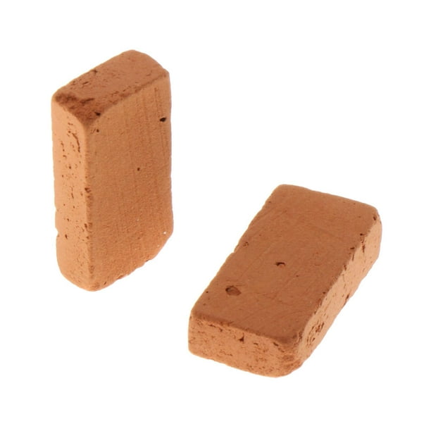 40 piezas de ladrillos rojos en miniatura Mini ladrillos de pared para la  construcción de modelos de CUTICAT Ladrillos en miniatura