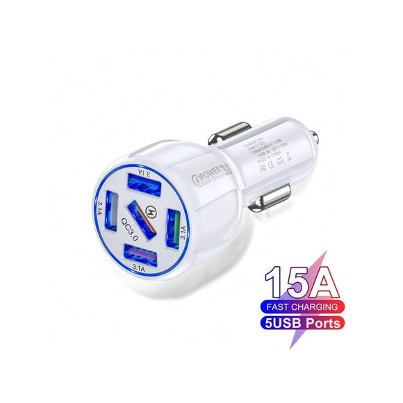 1pc white car charger
