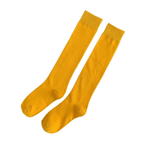 Kigai Calcetines altos hasta la rodilla, calcetines de  compresión con rayas amarillas de margarita, 1 par de calcetines deportivos  casuales para fútbol, mujeres y hombres, medias cálidas de enfermería  médica, 0.787-1.181