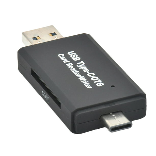 Lector de tarjetas USB 3.0 tipo c 2 en 1 Cabezas dobles SD TF Tarjetas de  memoria Micro SD Dispositivo de lectura y escritura Inevent EL3377-00B