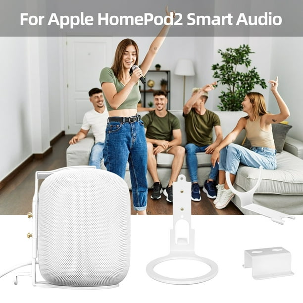 Soporte de pared de metal para Apple HomePod Mini con accesorios de montaje  (negro) WDOplteas Para estrenar