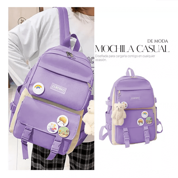 Backpack con Ruedas SIN MARCA A11741 Lila a precio de socio