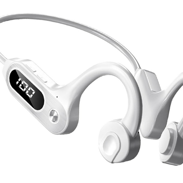 Auriculares de conducción ósea, auriculares abiertos inalámbricos Bluetooth  5.3 con micrófono, IPX5 impermeables a prueba de sudor para correr