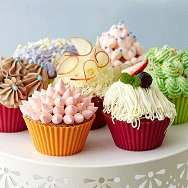 36 Moldes De Silicona Para Reposteria Muffins Cupcakes Magdalenas Tazas  Hornear 
