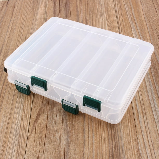 Caja de plastico para guardar y organizar señuelos y aparejos de pesca