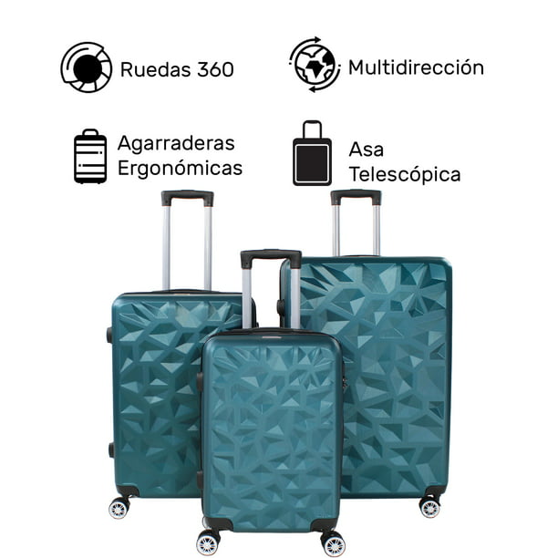 Juego 4 Maletas Rigidas Rack & Pack Set Viaje Azul