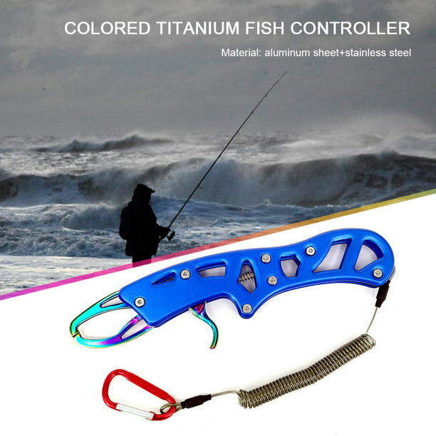 Metal Fish Lip Controller Grip Outdoor Gear Pesca Pinzas Alicates Aparejo  (Azul)
