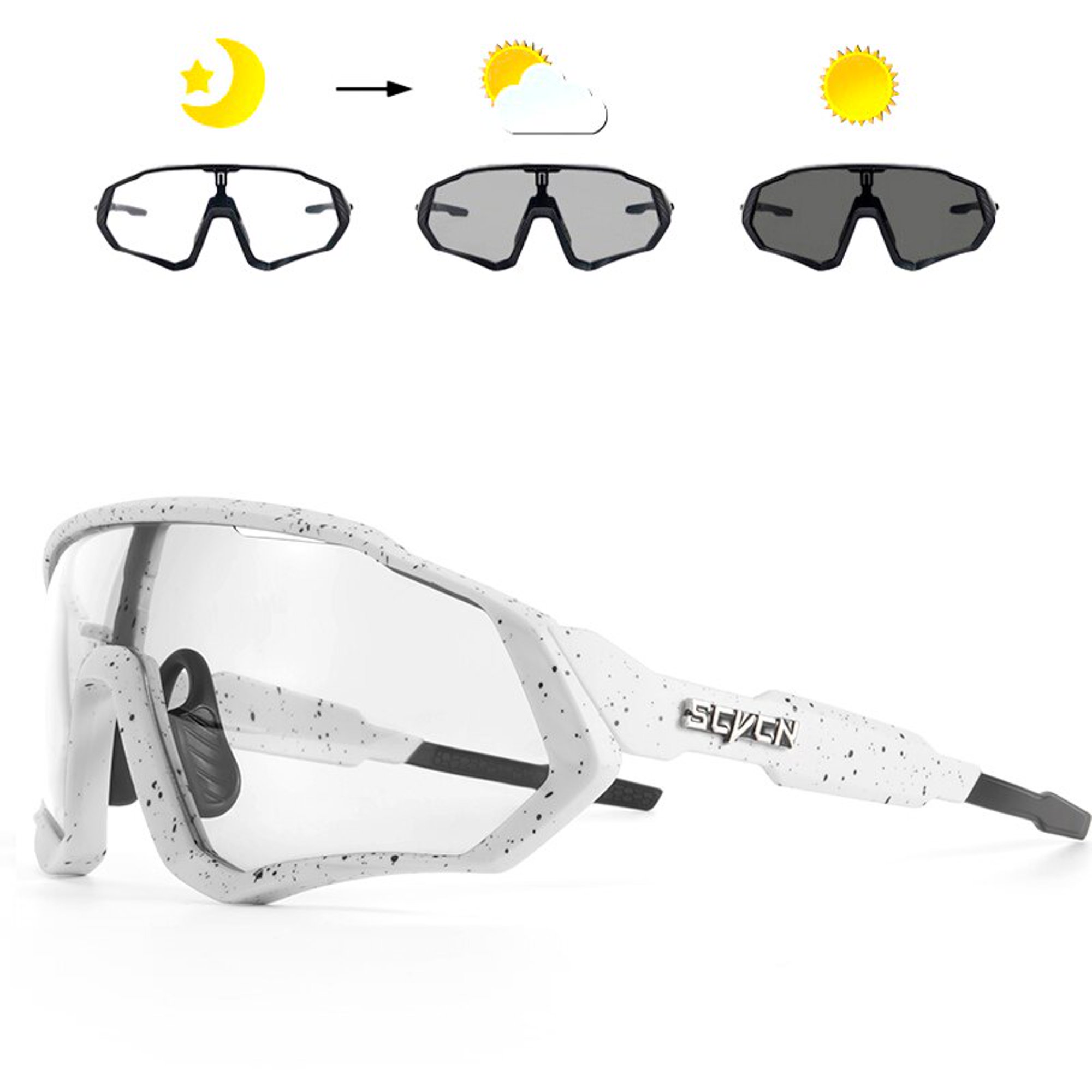  SHENYUAN Gafas de sol de ciclismo fotocromáticas para deportes  al aire libre, gafas de decoloración, gafas de bicicleta para hombre (color  : E) : Ropa, Zapatos y Joyería