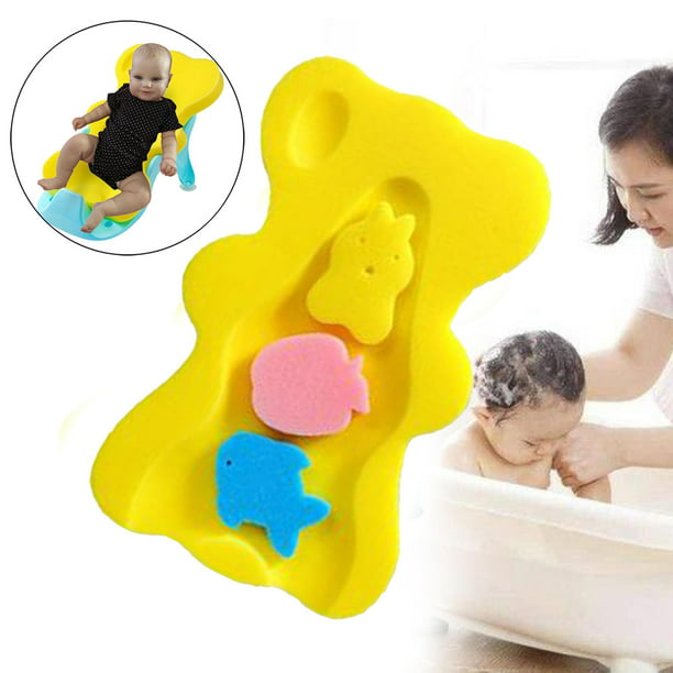  Paquete de 4 esponjas de baño para bebé, esponja de ducha de  espuma de baño para bebé, algodón suave, toalla de baño para niños pequeños  recién nacidos : Bebés