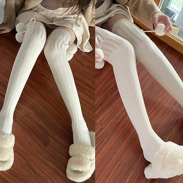 Calcetines a rayas Calcetines deportivos de punto por de Sunnimix Calcetines  hasta la rodilla para mujer