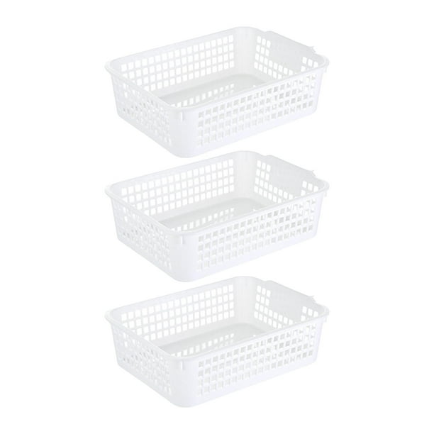 Paquete de 12 cubos de almacenamiento de plástico, organizadores pequeños  para lavandería, baño, cocina, estantes