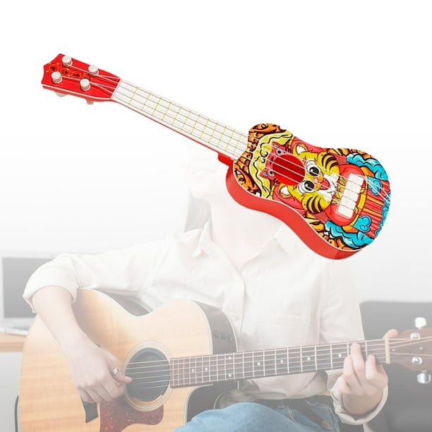 Guitarra de juguete para niños, 6 cuerdas, guitarra de 17 pulgadas, para  bebés, niños, linda guitarra, instrumento musical de desarrollo, juguete