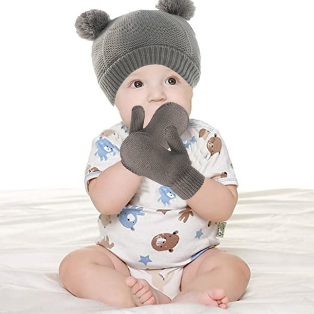 juego de gorro de bebé, gorro con orejeras para niños pequeños, cálido para  otoño e invierno Ormromra 221828-3