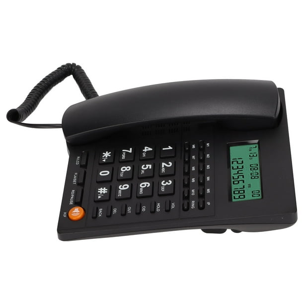  Teléfono de estilo de escritorio con ranura para tarjeta SIM, teléfono  fijo inalámbrico de escritorio, para negocios o familia, identificación de  llamadas, redireccionamiento, funciones manos libres, teléfono fijo GSM  negro 