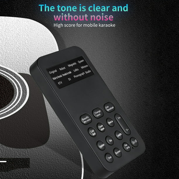  Cambiador de voz portátil, mini 7 tipos de dispositivo  cambiador de voz para teléfono de sonido, modulador de voz, disfraz de voz  para PS4/Xbox/teléfono/computadora : Electrónica