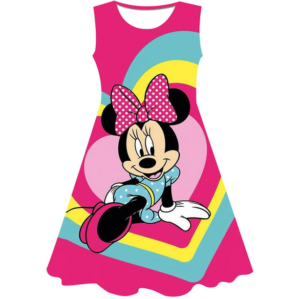 Disney-disfraz de Minnie Mouse para niñas, vestido de tutú de