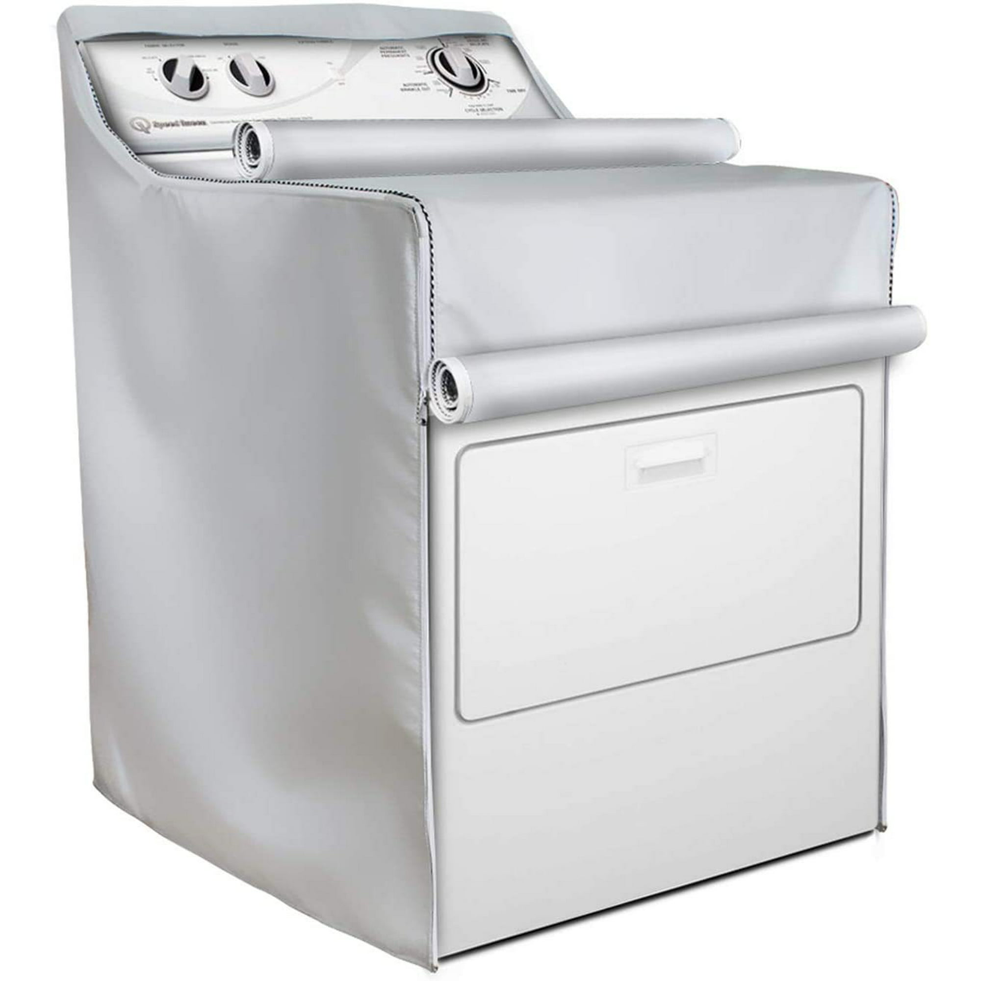  Paquete de 2 fundas para lavadora y secadora, cubierta portátil  para lavadora con diseño de cremallera, a prueba de polvo, impermeables,  para lavadora y secadora, cubierta de lavadora que se adapta