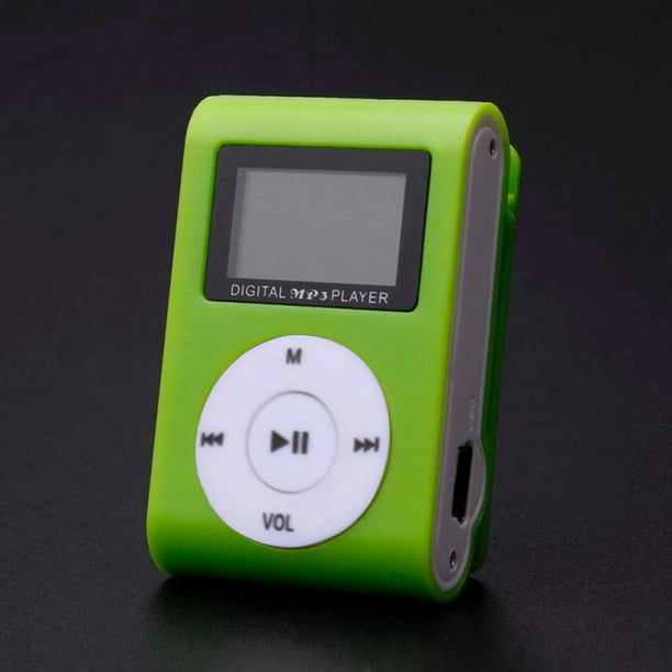 Mini reproductor MP3 portátil con Clip, reproductor de música MP3 con  pantalla LCD, compatible con tarjeta