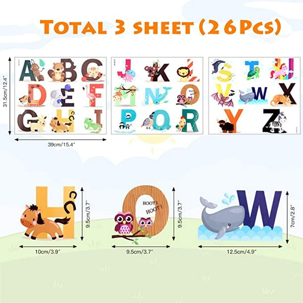 Pegatinas adhesivas del alfabeto, pegatinas de letras del alfabeto,  pegatinas de letras, 10 pegatina TUNC Sencillez