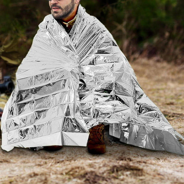 Comprar Paquete de 10 mantas de emergencia, manta térmica Mylar espacial,  manta de papel de aluminio plateado, manta de supervivencia, equipo de  supervivencia impermeable a prueba de viento