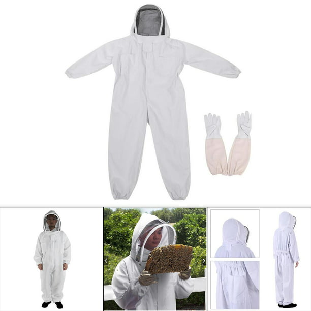 Traje de abeja profesional para hombres y mujeres, traje de apicultor  unisex con chaqueta protectora de abeja con capucha, pantalones, guantes  para
