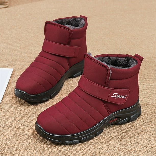 Botas de de terciopelo para invierno, botas cortas para mujer, zapatos impermeables cálidos y Wmkox8yii ghj2229 | Walmart