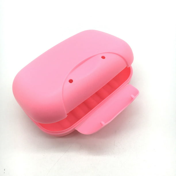  Jabonera de viaje, 1 unidad, jabonera de tamaño de viaje,  soporte de barra de jabón sellado y portátil, soporte para jabón y  recipiente ideal para barra de jabón (rosa 2)