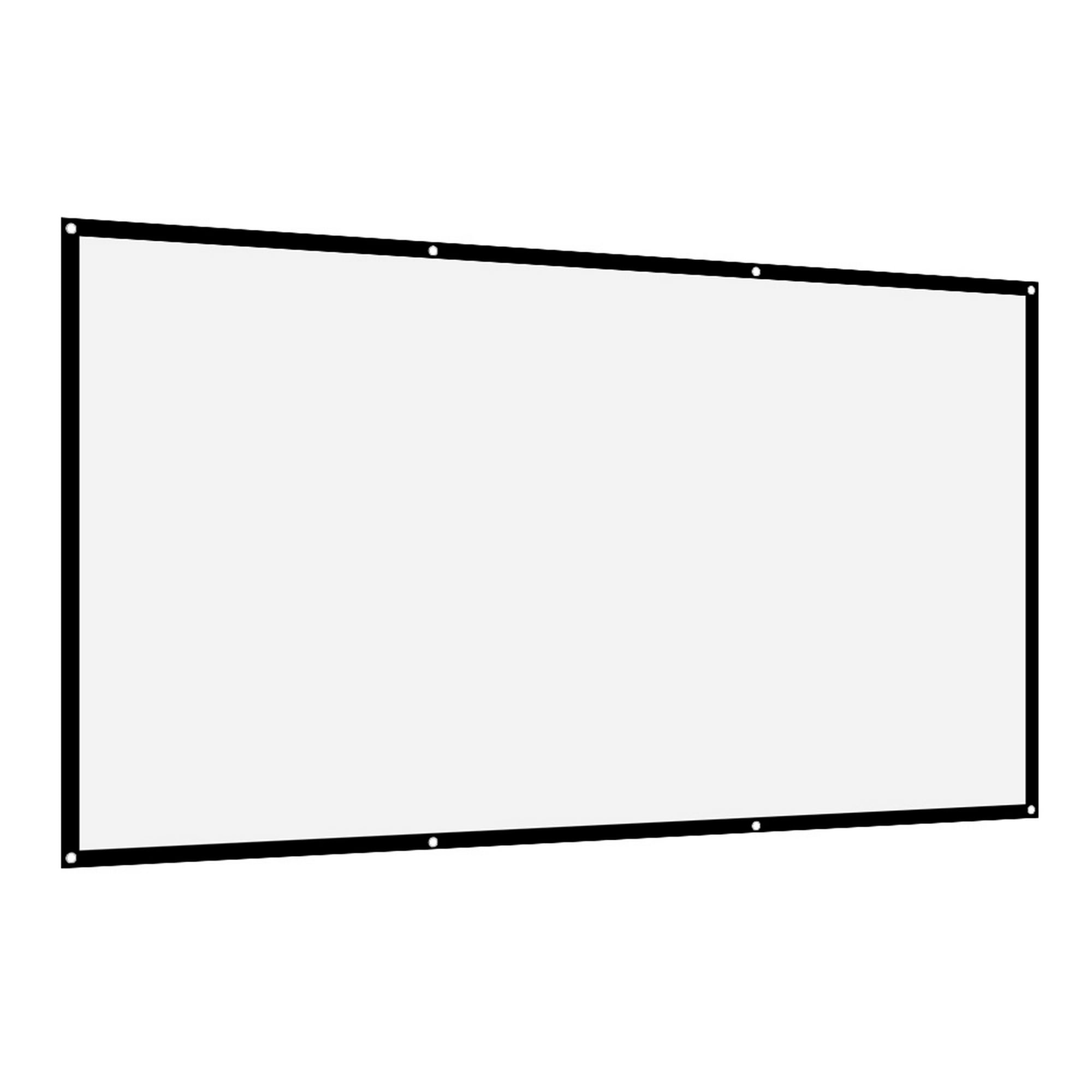 72 pulgadas 16: 9 espesar pantalla de proyección portátil no plegable  pantalla de proyector de cortina de proyector de poliéster blanco suave,  adecuado para h