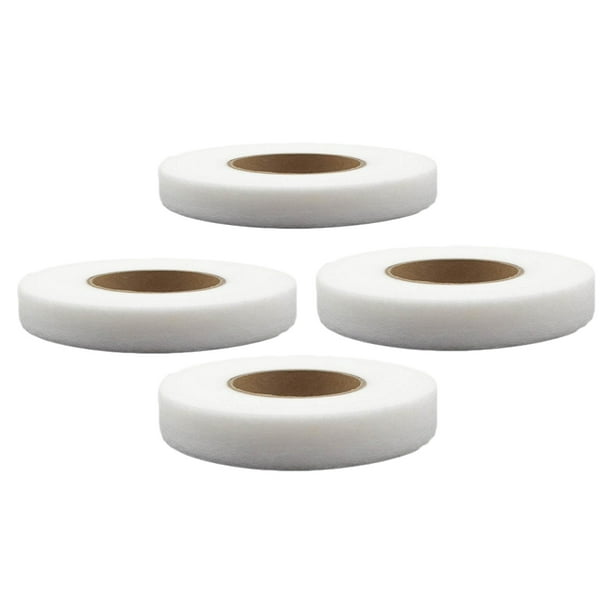 PLANTIONAL 2 rollos de cinta adhesiva para planchar en el dobladillo: 1  pulgada x 22 yardas, tela adhesiva ligera y de peso medio, no requiere