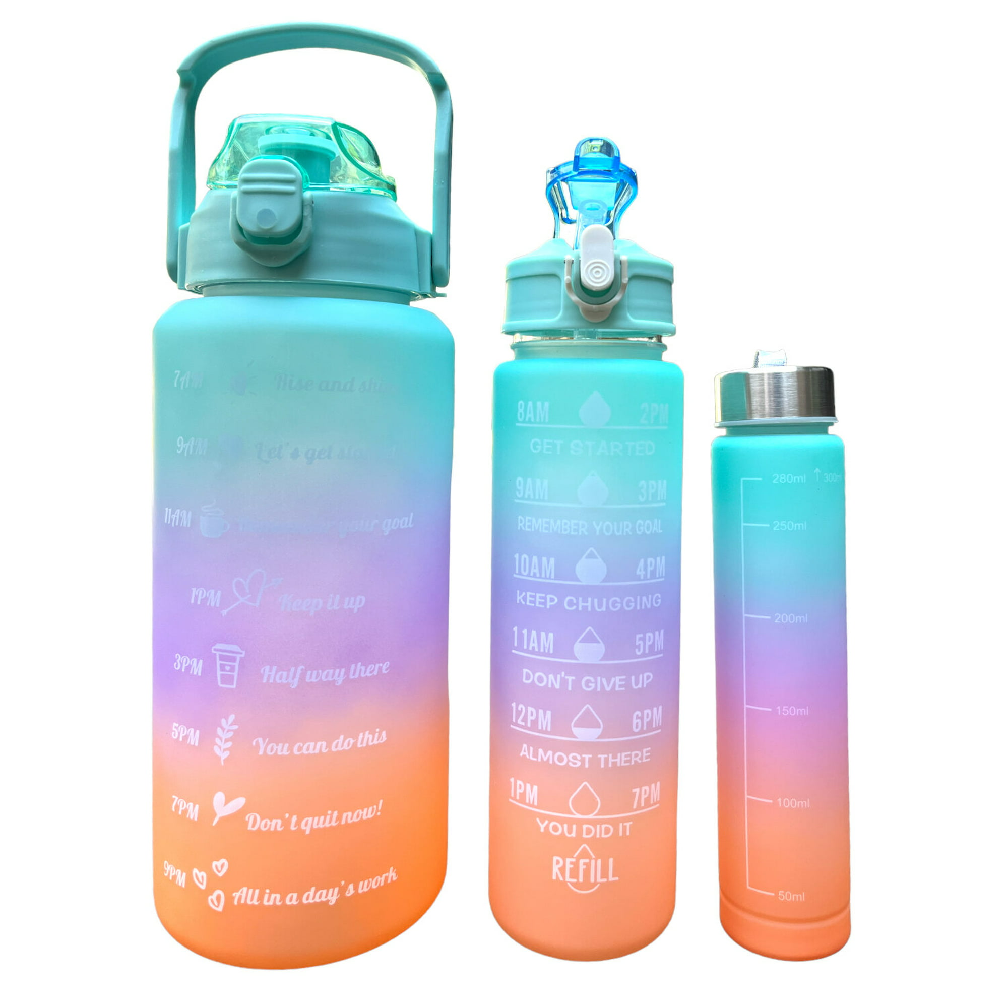 Juego de botella motivacional con capacidad para 2 litros y termo digital  de acero inoxidable, variedad de colores / 2303-27 – Joinet