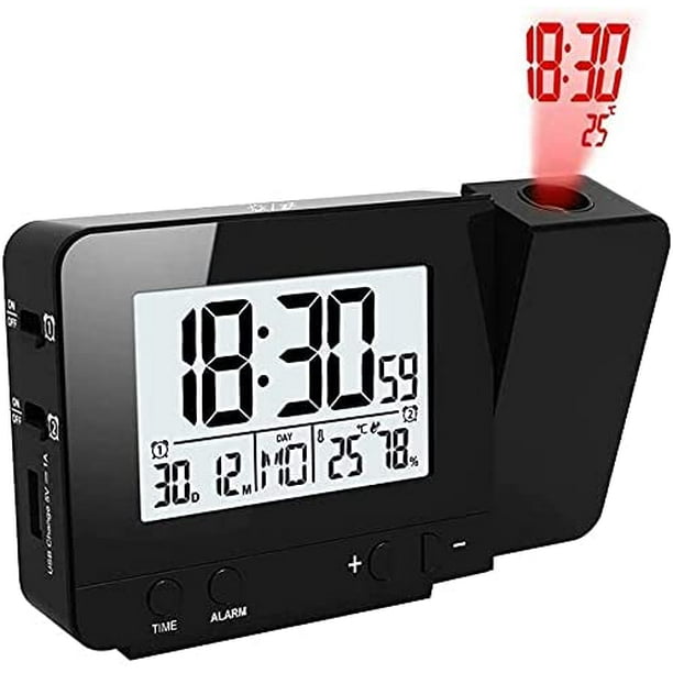 Reloj Despertador Digital con Repetición con Temperatura, Humedad