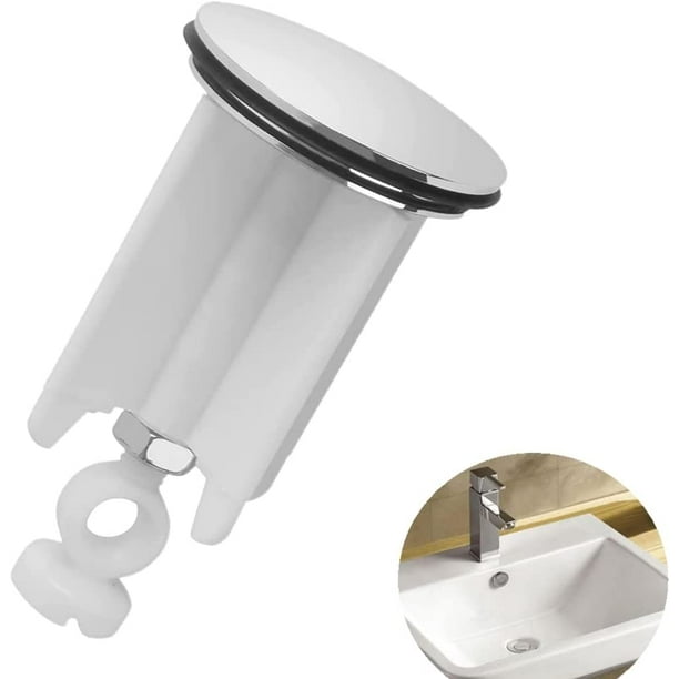 Tapón de Lavabo Universal Ø40mm Tapón Desagüe para Baño Cromado Regulable  en Altura