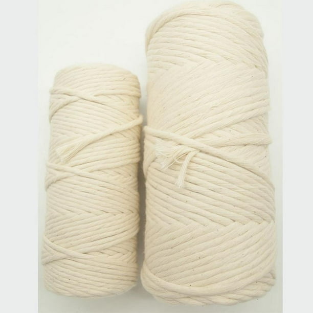 Hilo de algodón Macrame de 3 mm, 240 pies, 0,12 pulgadas, Hebra